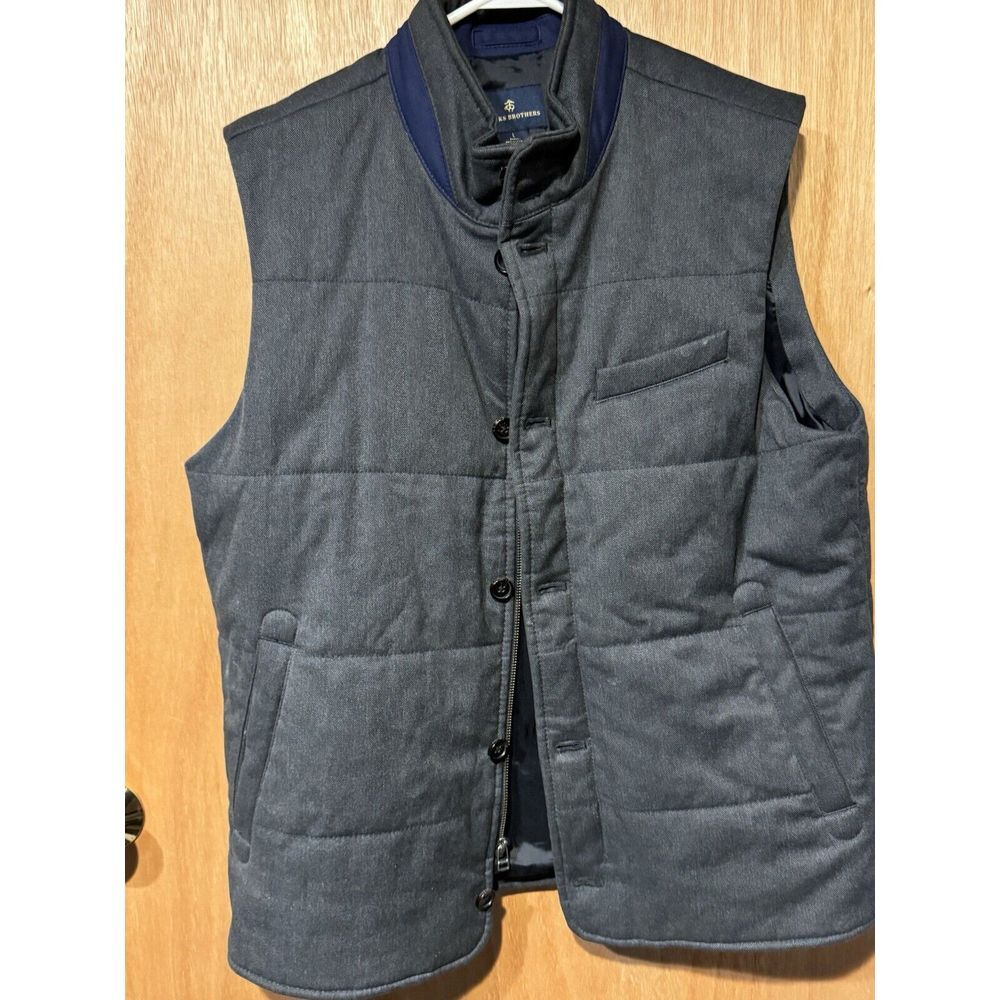 Brooks Brothers Gray Quilted Vest